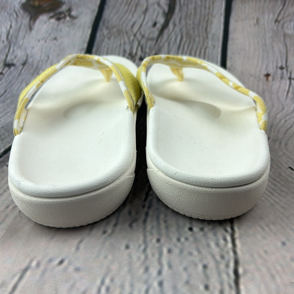 🪷 SPENCO YUMI BOKEH Support Sundress (Yellow) Thong Slip On Flip Flop Sandals - Picture 15 of 17